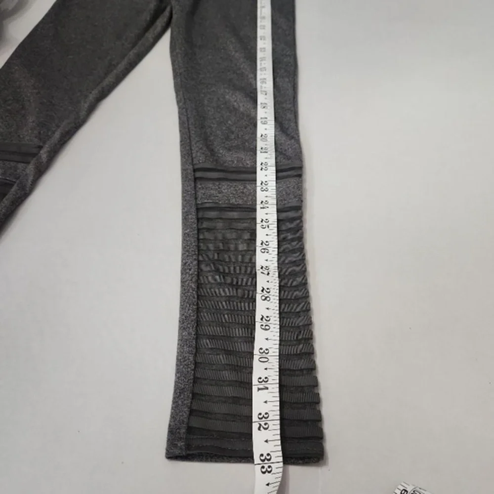Justice‎ Leggings Girls Size 14/16 Gray Activewear Athletic Mesh Panels Sporty